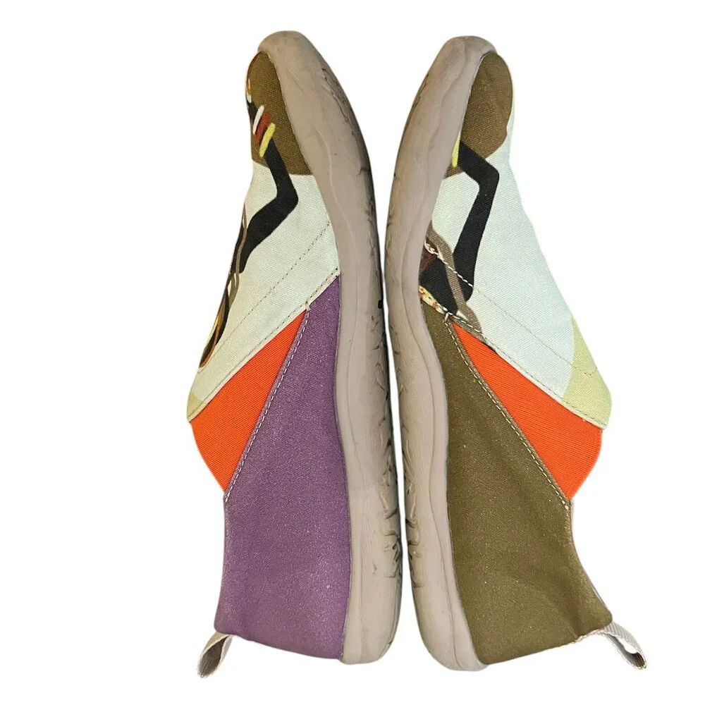 UIN African Beauty Art Shoes Size 9.5 | Travel Slip-On | Gently Used - Picture 4 of 7